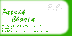patrik chvala business card